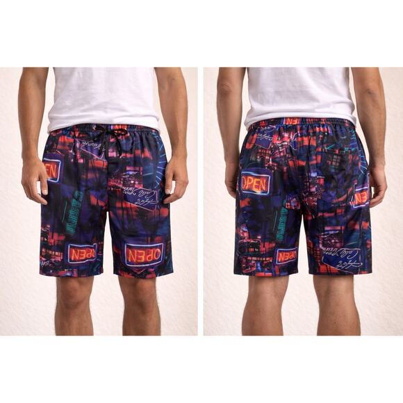 Drill Clothing Co Other - Drill Clothing Co Fresh Prince Bel-Air Neon Open Print Shorts Large - New